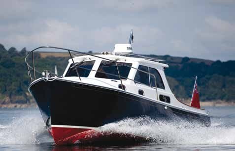 Displacement motor yacht underway