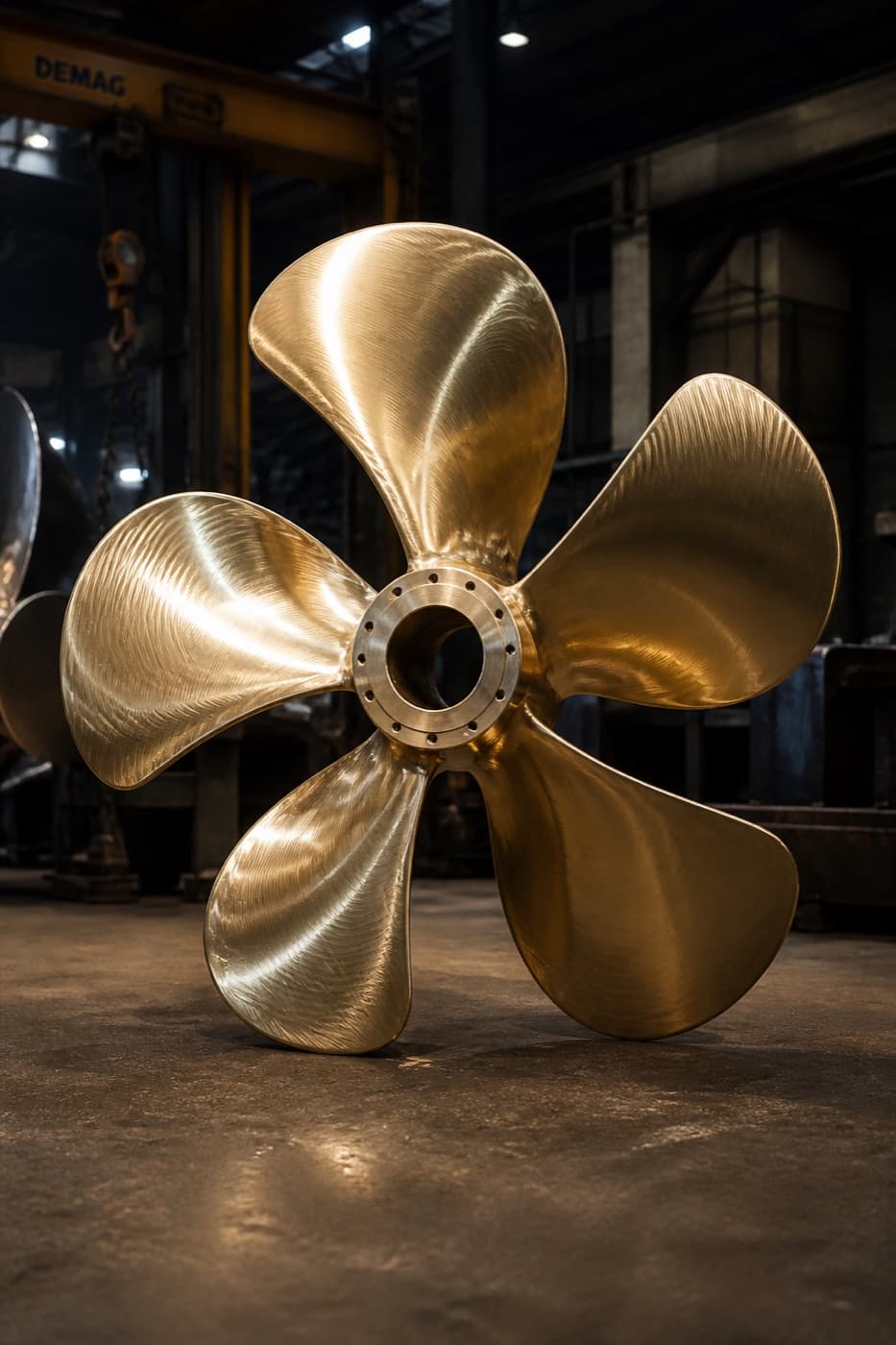 Five-blade custom Bruntons propeller in bronze
