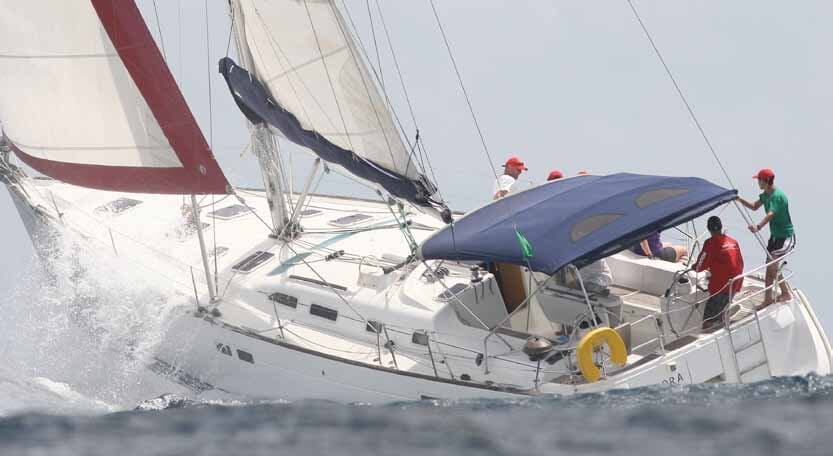 Cruising yacht under sail with SigmaDrive fitted
